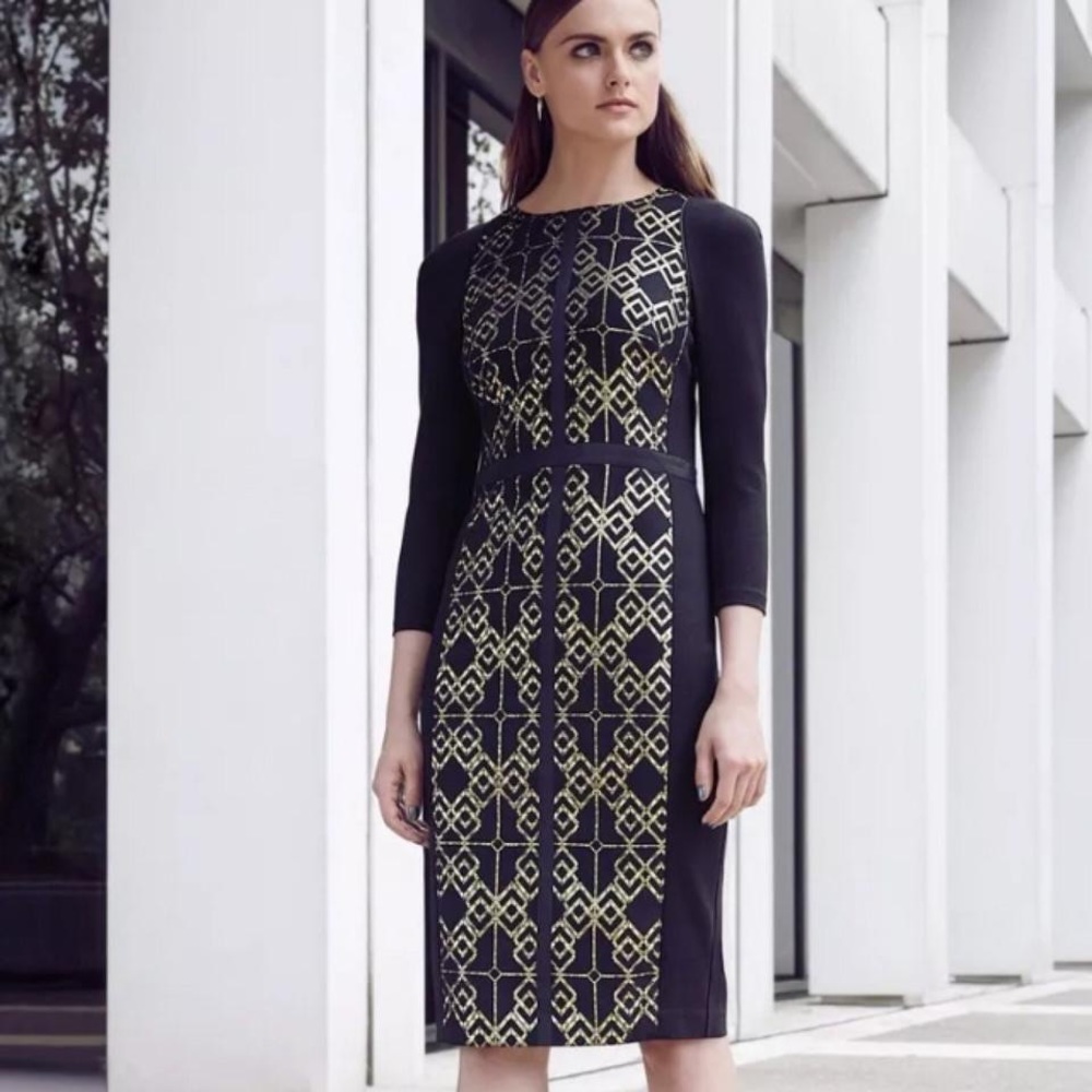 Ted Baker midi dress TB Sz 1